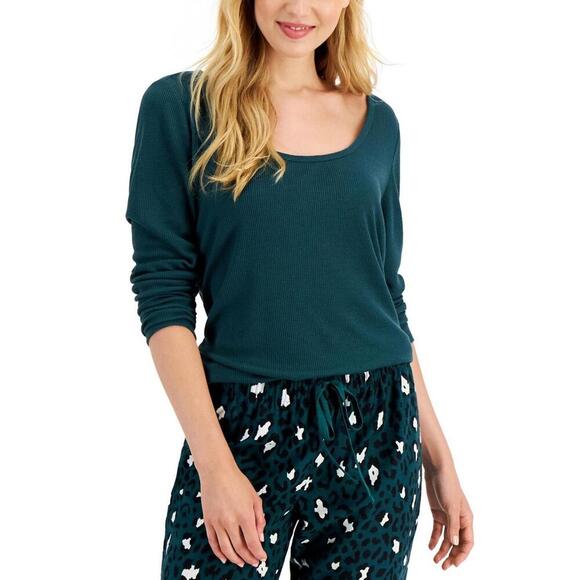 Jenni by Jennifer Moore Other - Jenni By Jennifer Moore Womens Solid Long-Sleeve Pajama Top Only,1-Piece Size M